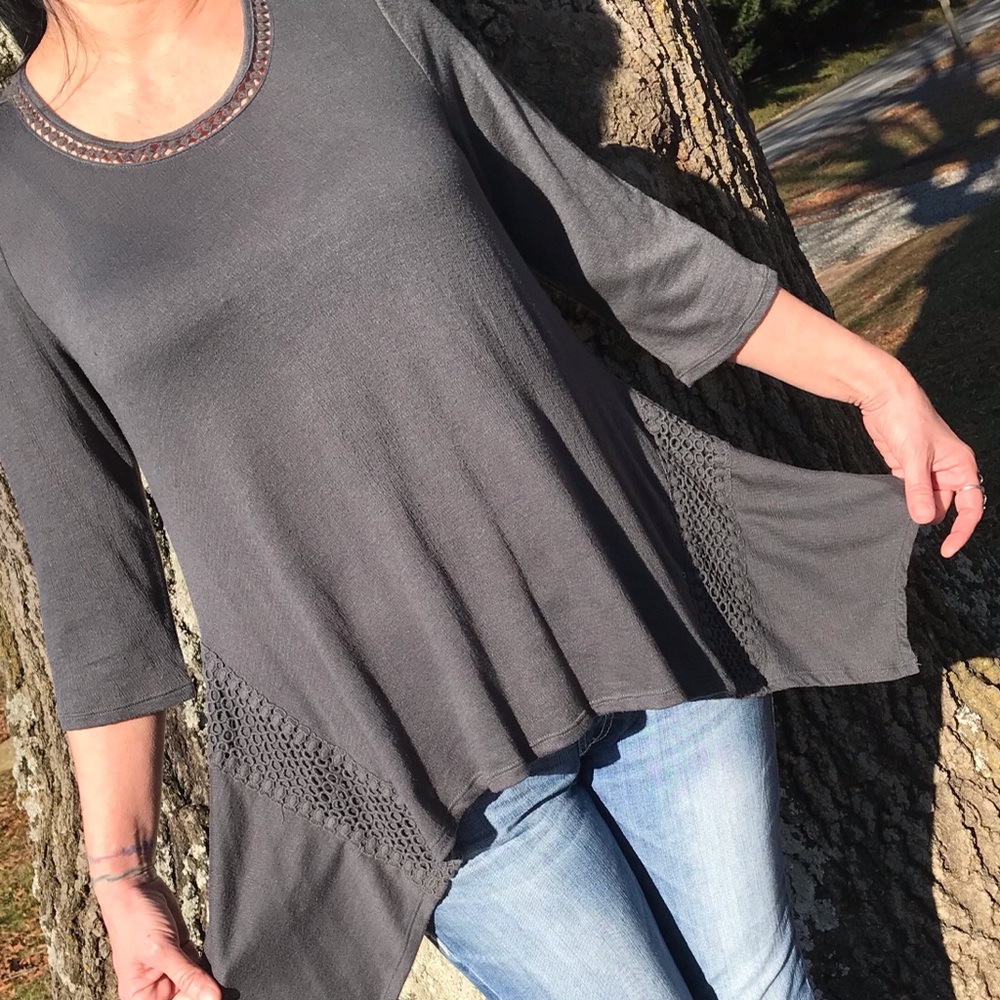 Grey tunic top